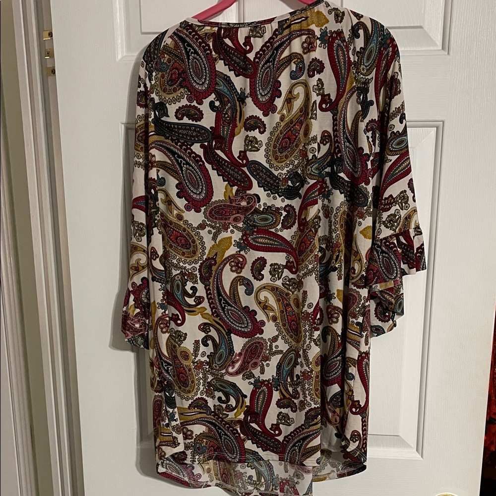 Paisley Print Women's Tunic Top - Picture 4 of 4